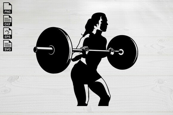 Download Female Weightlifting SVG, Girl Gym SVG - Premium Resources