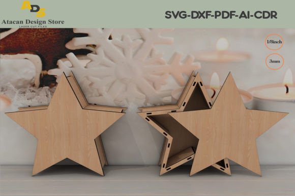 Download Star Box Laser Cut Files / Glowforge SVG - Laser cut files Collection