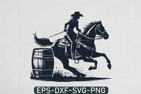 Download Barrel Racing Svg, Woman on Horse Svg - Premium Bundle