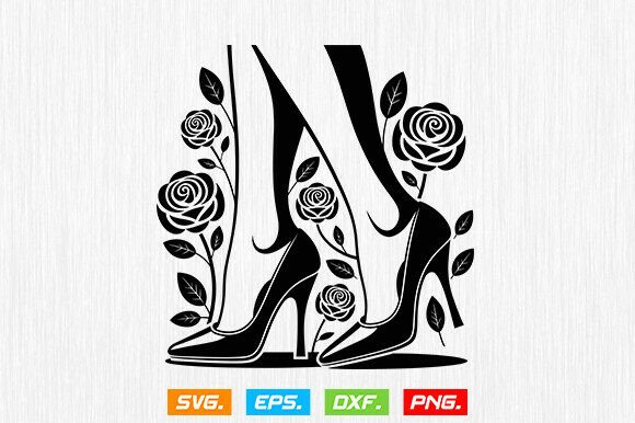 Download Floral High Heels Svg, Woman Shoes Svg - Premium Resources