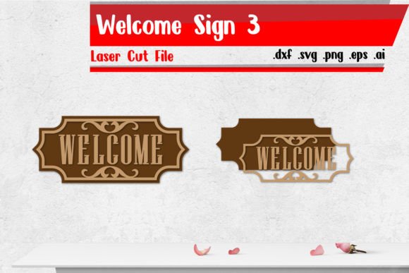 Download Welcome Sign 3 - Laser Cut Files - Premium Resources