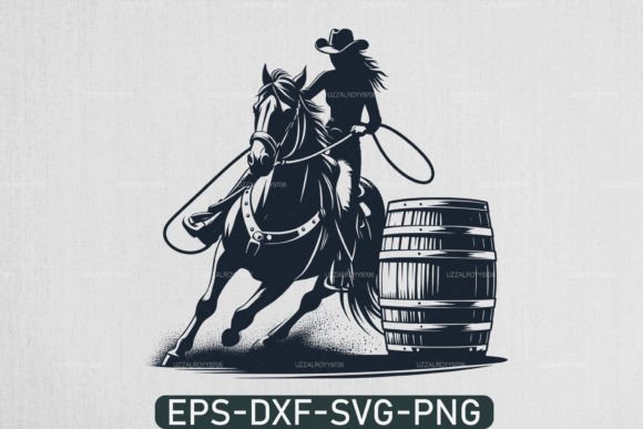 Download Barrel Racing Svg, Woman on Horse Svg - Premium Bundle